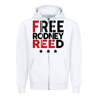 White free rodney reed Zipper Hoodie - linhVisuals