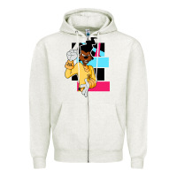 Oatmeal Heather powerline   black lives matter   powerline goofy movie Zipper Hoodie - linhVisuals