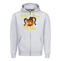 Heather Grey susie carmichael   dont touch my hair Zipper Hoodie - linhVisuals