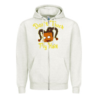 Oatmeal Heather susie carmichael   dont touch my hair Zipper Hoodie - linhVisuals