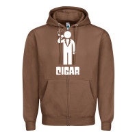 Chestnut cigar smoker Zipper Hoodie - linhVisuals