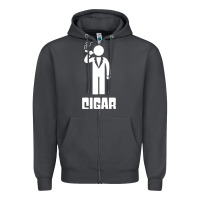 Smoke cigar smoker Zipper Hoodie - linhVisuals