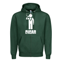 Sports Green cigar smoker Zipper Hoodie - linhVisuals