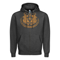 Charcoal Heather twin tiger sak yant tattoo muay thai thailand martial art tank top Zipper Hoodie - linhVisuals