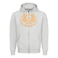 Dove Grey twin tiger sak yant tattoo muay thai thailand martial art tank top Zipper Hoodie - linhVisuals
