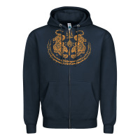 Navy twin tiger sak yant tattoo muay thai thailand martial art tank top Zipper Hoodie - linhVisuals