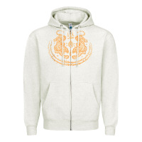 Oatmeal Heather twin tiger sak yant tattoo muay thai thailand martial art tank top Zipper Hoodie - linhVisuals