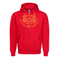 Red twin tiger sak yant tattoo muay thai thailand martial art tank top Zipper Hoodie - linhVisuals