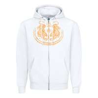 White twin tiger sak yant tattoo muay thai thailand martial art tank top Zipper Hoodie - linhVisuals