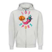 Dove Grey Los Spurs Zipper Hoodie - linhVisuals