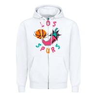 White Los Spurs Zipper Hoodie - linhVisuals