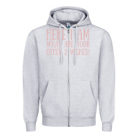Heather Grey here i am what are your other 2 wishes Zipper Hoodie - linhVisuals