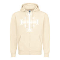 Sandshell crusader cross of jerusalem knights templa Zipper Hoodie - linhVisuals
