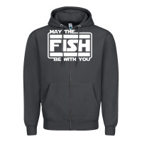 Smoke May The Fish Be With You Fishing3 Zipper Hoodie - linhVisuals