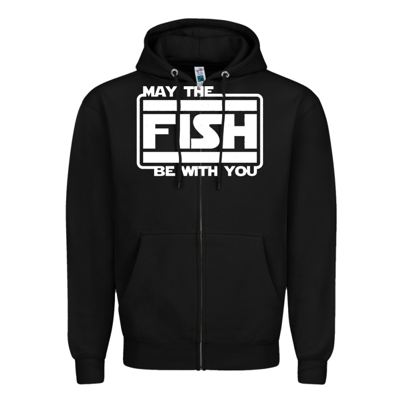 May The Fish Be With You Fishing3 Zipper Hoodie by linhVisuals | Teevron