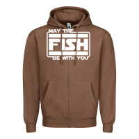 Chestnut May The Fish Be With You Fishing3 Zipper Hoodie - linhVisuals
