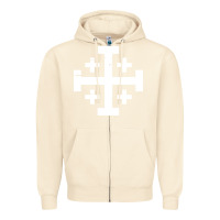Sandshell crusader cross of jerusalem Zipper Hoodie - linhVisuals