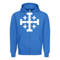 True Royal crusader cross of jerusalem Zipper Hoodie - linhVisuals