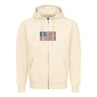 Sandshell martha's vineyard massachusetts american flag usa vintage pullover hoo Zipper Hoodie - linhVisuals