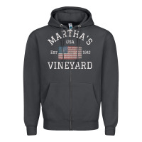 Smoke martha's vineyard massachusetts american flag usa vintage pullover hoo Zipper Hoodie - linhVisuals