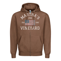 Martha's Vineyard Massachusetts American Flag Usa Vintage Pullover Hoo Zipper Hoodie | Teevron