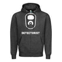 Charcoal Heather detectorist Zipper Hoodie - linhVisuals