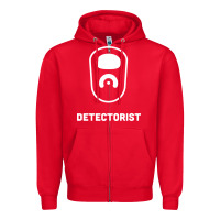 Red detectorist Zipper Hoodie - linhVisuals