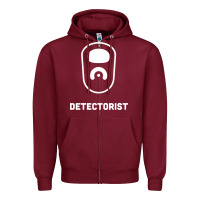 Burgundy detectorist Zipper Hoodie - linhVisuals