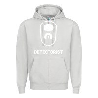 Dove Grey detectorist Zipper Hoodie - linhVisuals