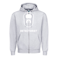 Heather Grey detectorist Zipper Hoodie - linhVisuals