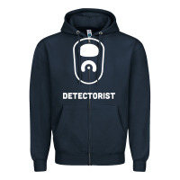 Navy detectorist Zipper Hoodie - linhVisuals