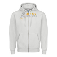 Dove Grey us navy seabees we build, we fight us navy sweatshirt Zipper Hoodie - linhVisuals