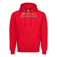 Red us navy seabees we build, we fight us navy sweatshirt Zipper Hoodie - linhVisuals