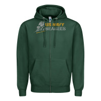 Sports Green us navy seabees we build, we fight us navy sweatshirt Zipper Hoodie - linhVisuals