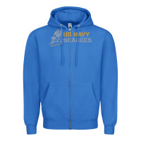 True Royal us navy seabees we build, we fight us navy sweatshirt Zipper Hoodie - linhVisuals