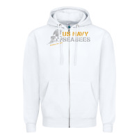White us navy seabees we build, we fight us navy sweatshirt Zipper Hoodie - linhVisuals