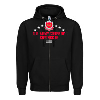 Black us army corps of engineers (usace) pullover hoodie Zipper Hoodie - linhVisuals