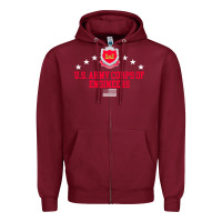 Burgundy us army corps of engineers (usace) pullover hoodie Zipper Hoodie - linhVisuals