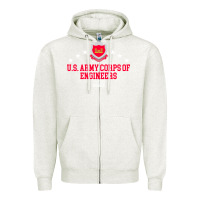 Oatmeal Heather us army corps of engineers (usace) pullover hoodie Zipper Hoodie - linhVisuals