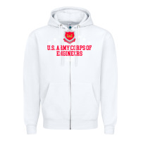 White us army corps of engineers (usace) pullover hoodie Zipper Hoodie - linhVisuals
