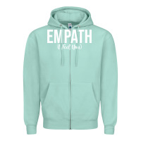Seafoam empath i feel you gift for empathetic person empathy pullover hoodie Zipper Hoodie - linhVisuals