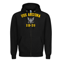 Black uss arizona bb 39 battleship t shirt Zipper Hoodie - linhVisuals