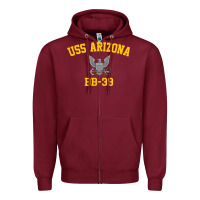 Burgundy uss arizona bb 39 battleship t shirt Zipper Hoodie - linhVisuals