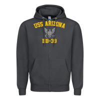 Smoke uss arizona bb 39 battleship t shirt Zipper Hoodie - linhVisuals