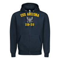 Navy uss arizona bb 39 battleship t shirt Zipper Hoodie - linhVisuals