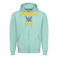 Seafoam uss arizona bb 39 battleship t shirt Zipper Hoodie - linhVisuals