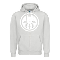 Dove Grey distressed midi plug synthesizer Zipper Hoodie - linhVisuals