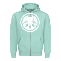Seafoam distressed midi plug synthesizer Zipper Hoodie - linhVisuals