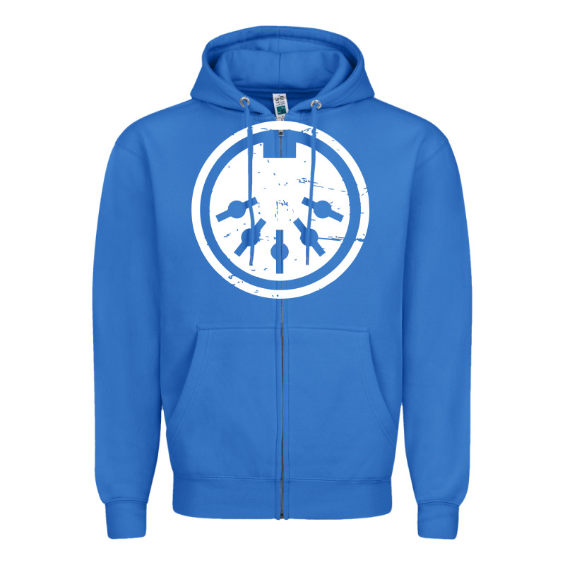 Distressed Midi Plug Synthesizer Zipper Hoodie by linhVisuals | Teevron