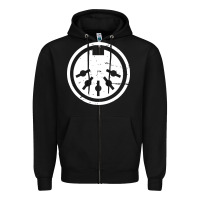 Black distressed midi plug synthesizer Zipper Hoodie - linhVisuals